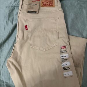 Women's Tan Levi Jeans